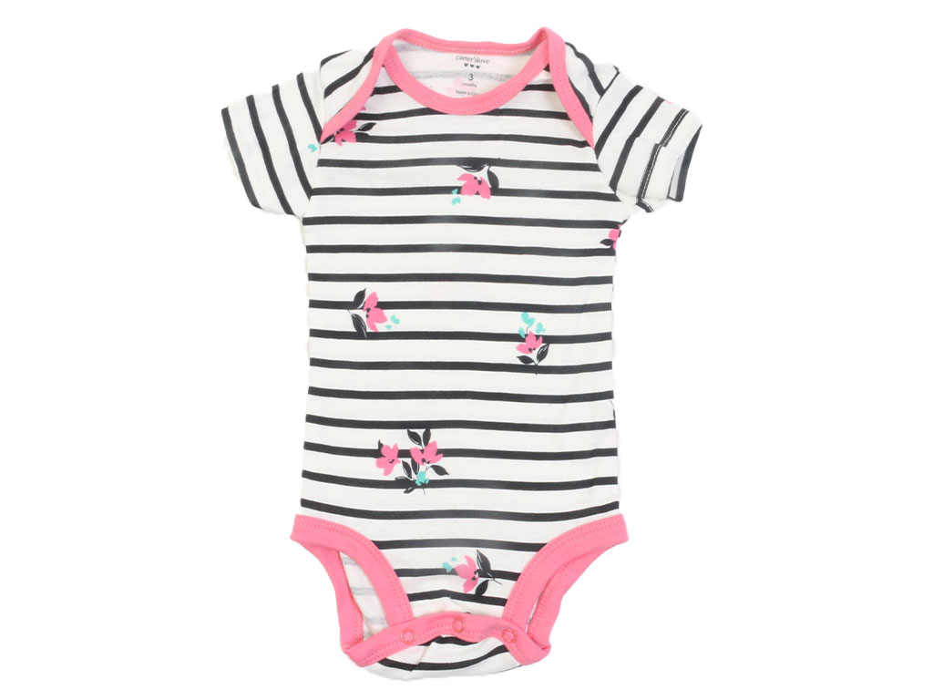 بادی آستین کوتاه نوزادی دخترانه 3 ماه کارترز CARTERS