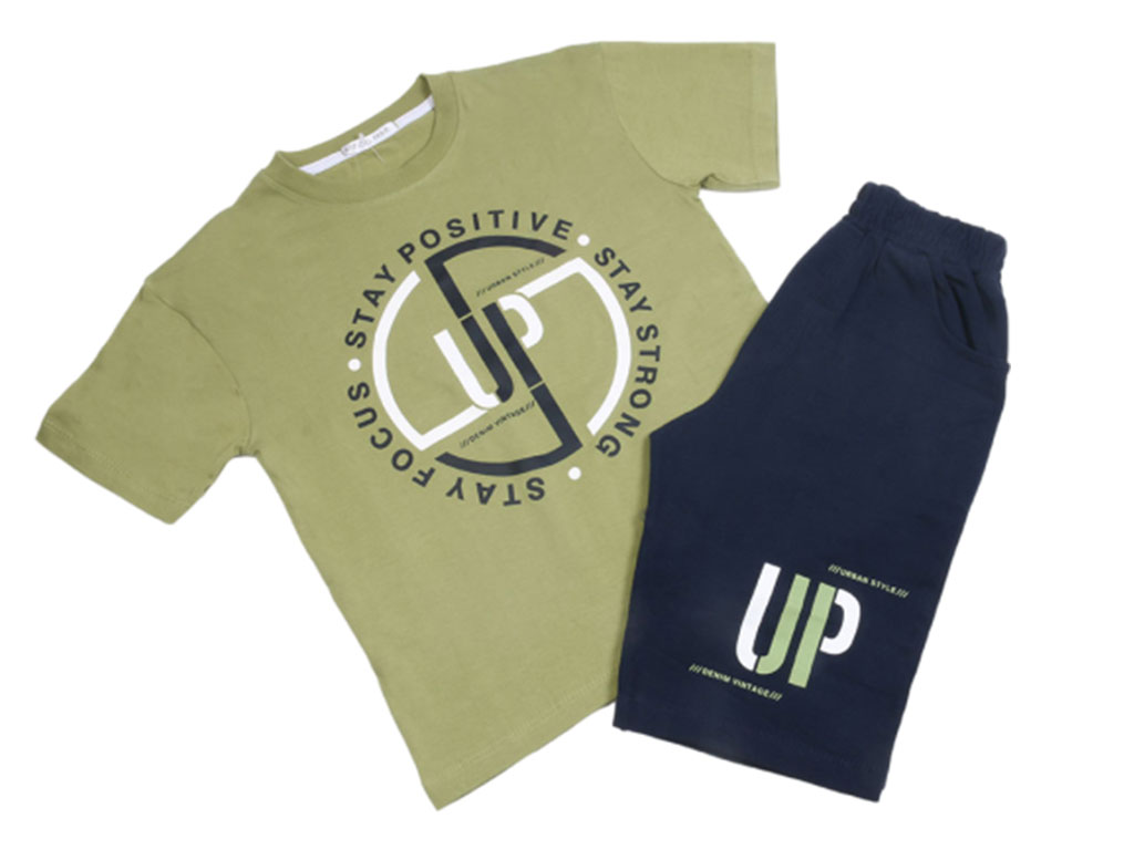 تیشرت و شلوارک پسرانه طرح کلمات انگلیسی کیدومکس kido max