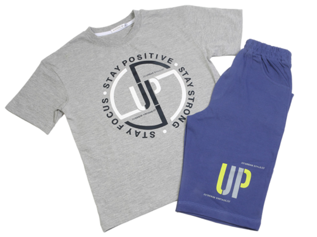 تیشرت و شلوارک پسرانه طرح کلمات انگلیسی کیدومکس kido max