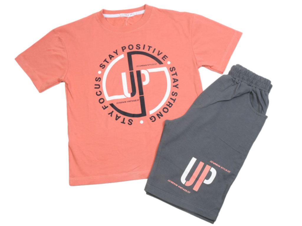 تیشرت و شلوارک پسرانه طرح کلمات انگلیسی کیدومکس kido max