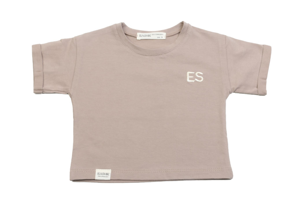 تیشرت آستین کوتاه بچه گانه نسکافه ای رنگ بشیرBASHIR
