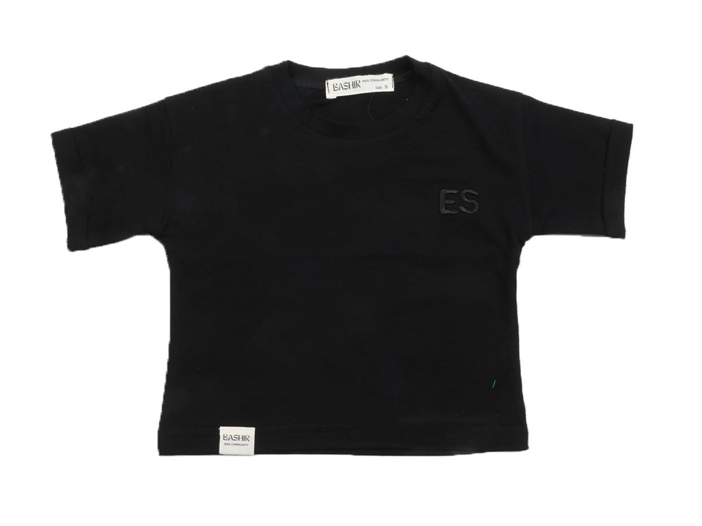 تیشرت آستین کوتاه بچه گانه مشکی رنگ بشیرBASHIR