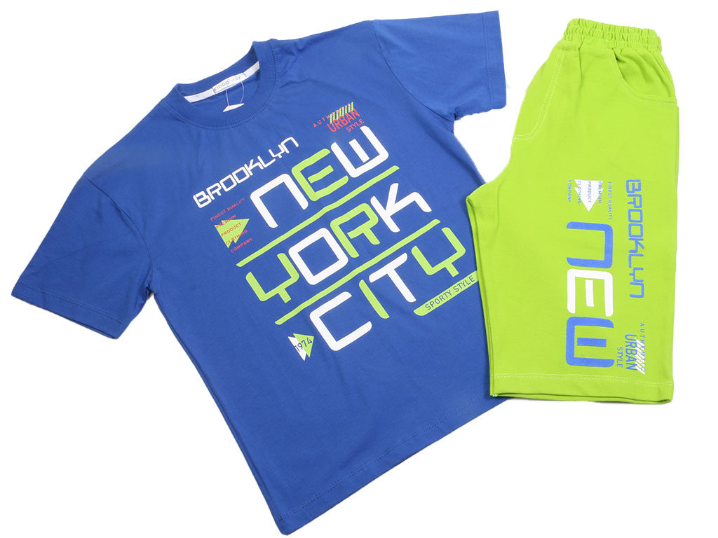 تیشرت و شلوارک پسرانه طرح کلمات انگلیسی کیدومکس kido max