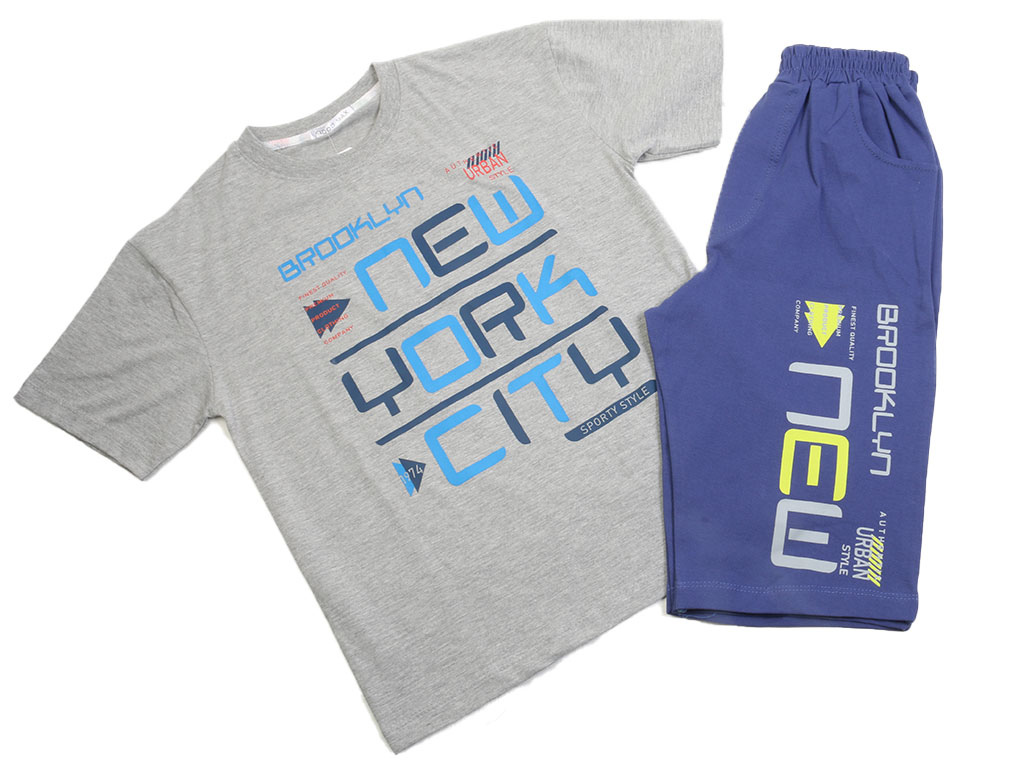 تیشرت و شلوارک پسرانه طرح کلمات انگلیسی کیدومکس kido max