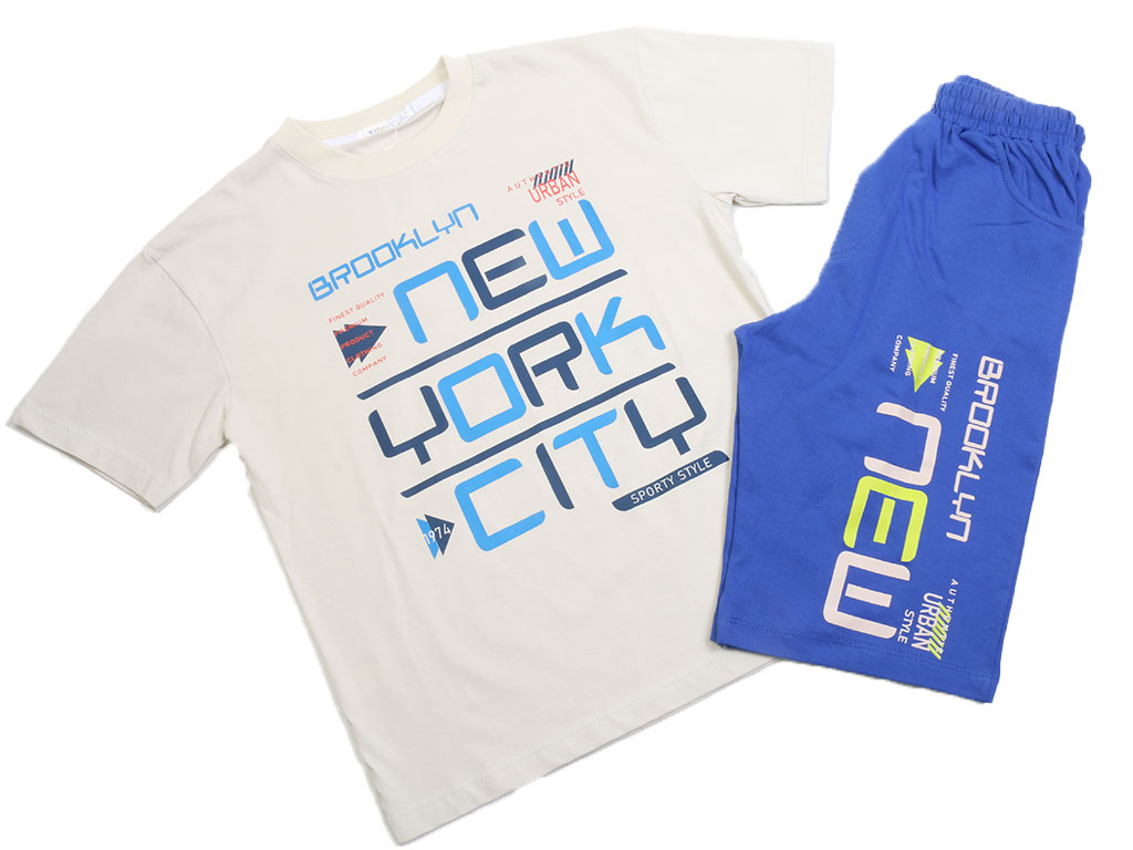 تیشرت و شلوارک پسرانه طرح کلمات انگلیسی کیدومکس kido max