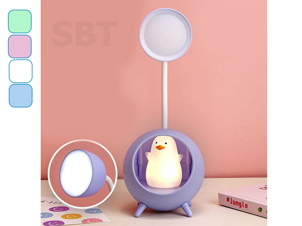 چراغ مطالعه و چراغ خواب شارژی مدل فانتزی طرح اردک