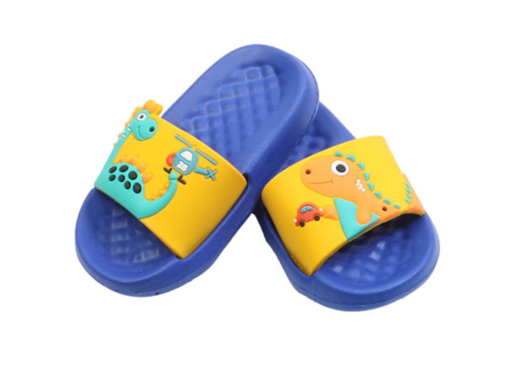 دمپایی مدل دارا بچه گانه طرح دایناسور پایون رنگ آبی