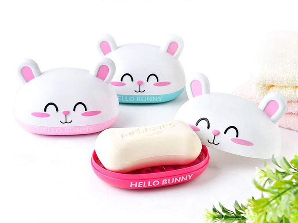جا صابونی فانتزی مدل HELLO BUNNY طرح خرگوش