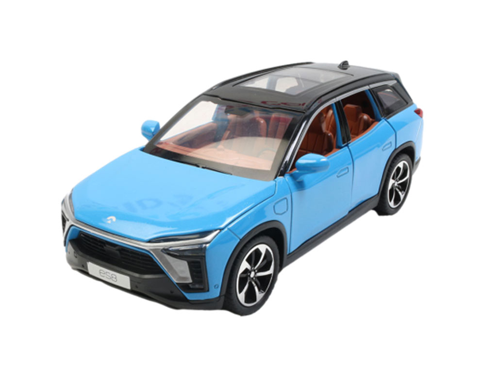 ماشین فلزی عقب کش، موزیکال و چراغدار اسباب بازی طرح ES8 شاسی بلند با 6 درب بازشو