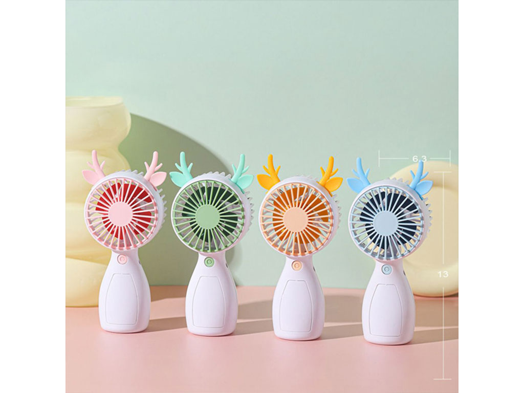 مینی فن شارژی (مینی پنکه رومیزی) تک سرعت طرح گوزن