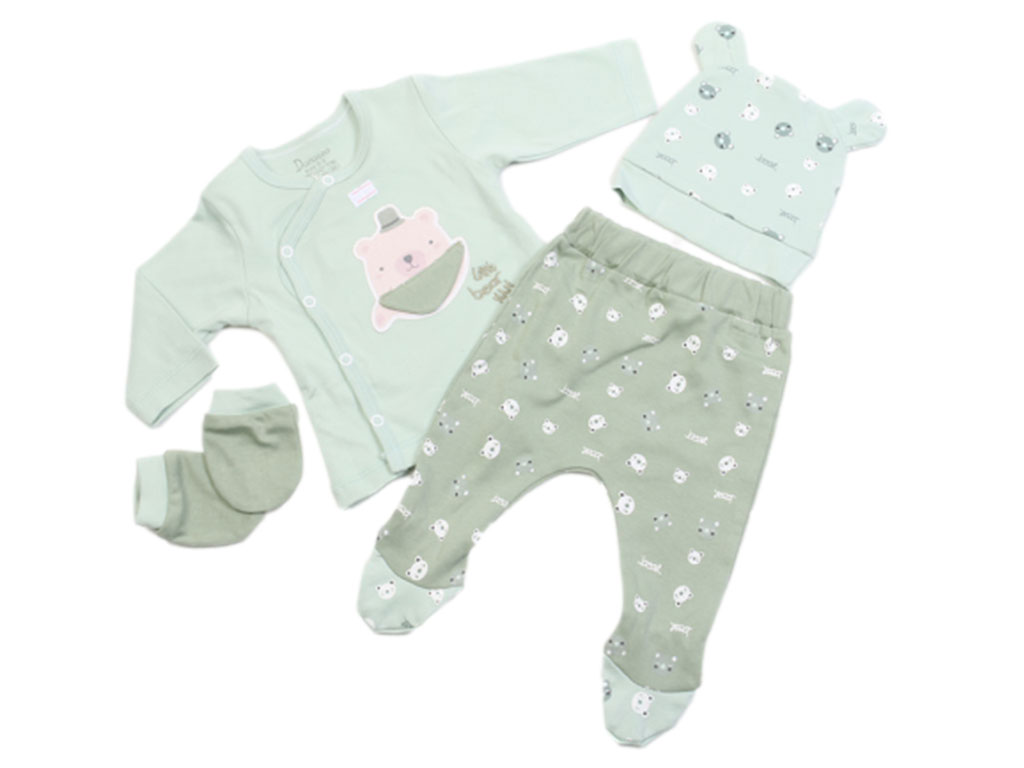 ست بیمارستانی نوزادی 4 تکه طرح خرس دانالو Danaloo