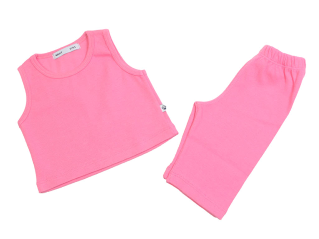 ست کراپ رکابی و شلوارک دخترانه مانکی monkey