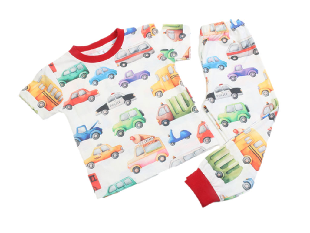 تیشرت و شلوار راحتی پسرانه طرح ماشین رنگی قدیمی کیدومکس kido max