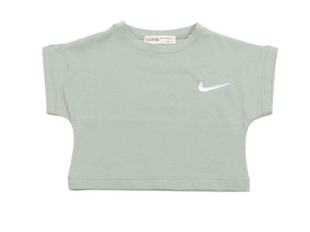 کراپ دخترانه طرح نایک سبز رنگ بشیر Bashir