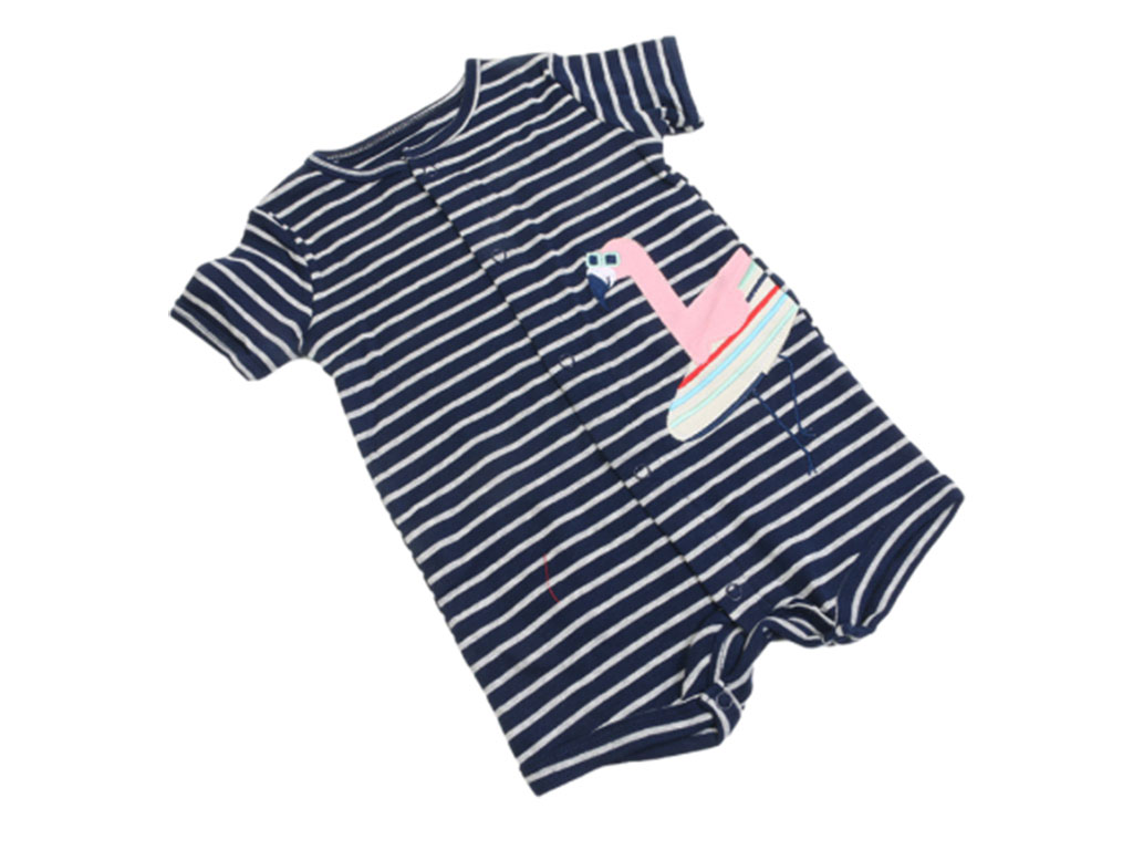 رامپر نوزادی دخترانه زمینه راه راه طرح پلیکان کارترز carters