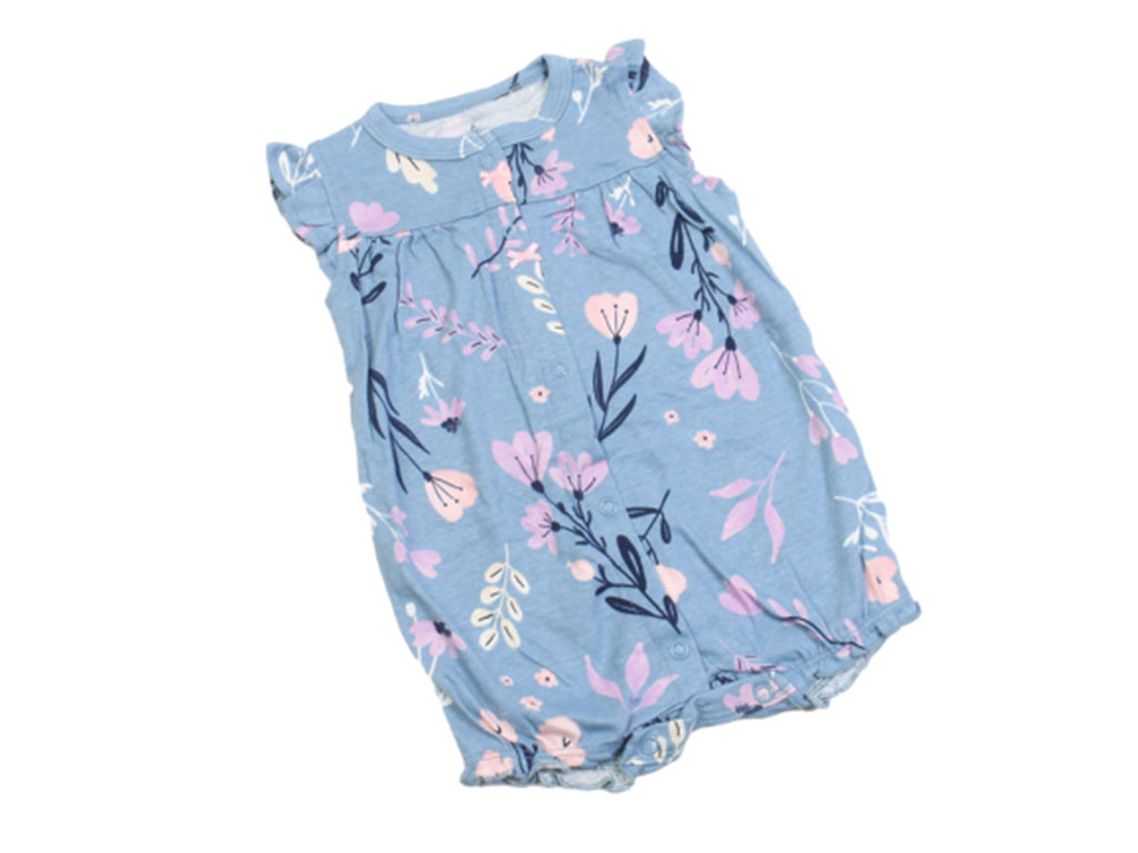 رامپر نوزادی دخترانه طرح گل های رنگی کارترز carters