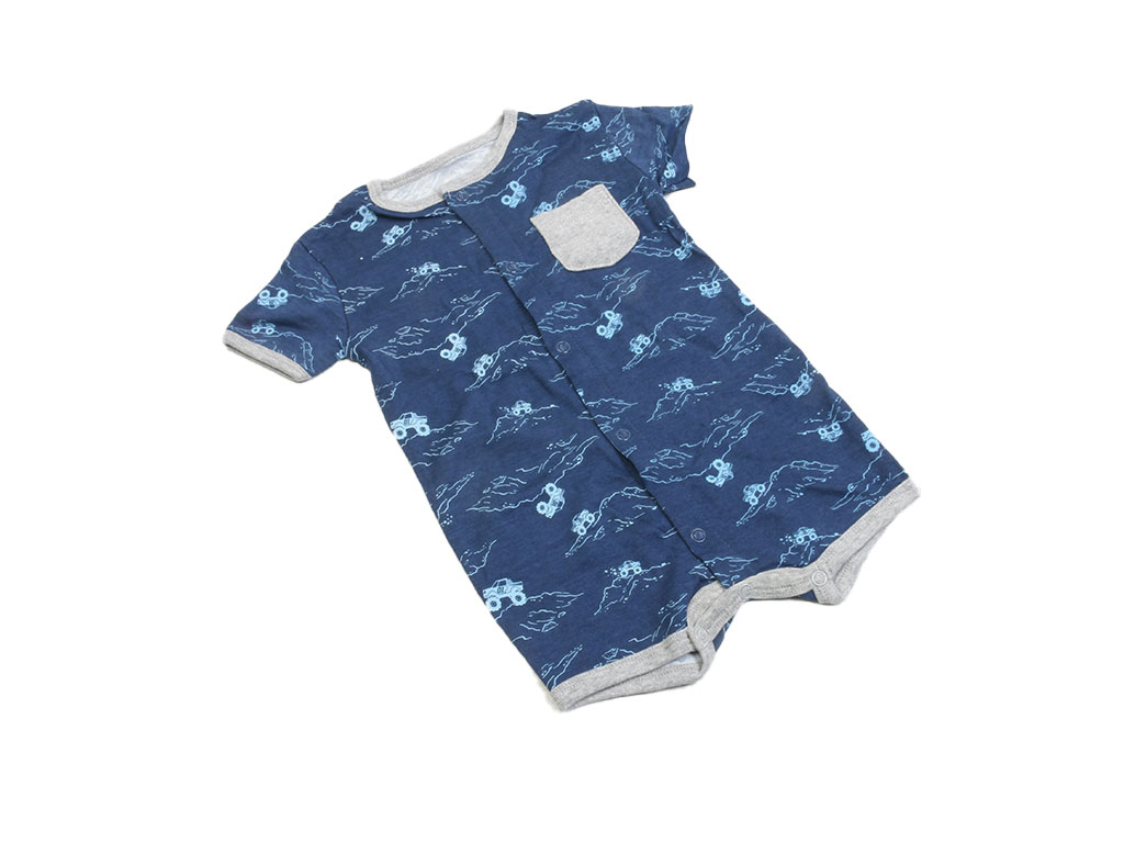 رامپر نوزادی پسرانه سرمه ای رنگ طرح ماشین آفرود کارترز carters