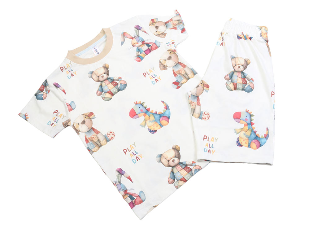 تیشرت و شلوارک راحتی طرح حیوانات کیدومکس kido max