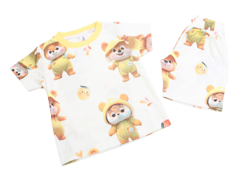 تیشرت و شلوارک راحتی طرح خرس کیدومکس kido max