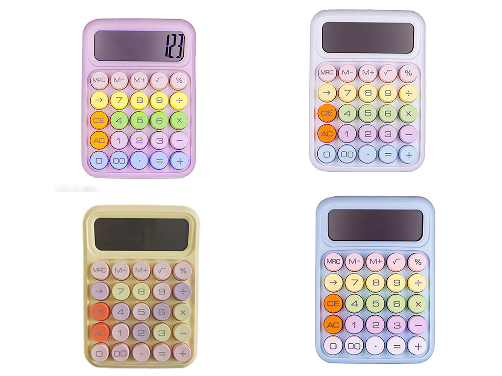 ماشین حساب دکمه رنگی سایز کوچک