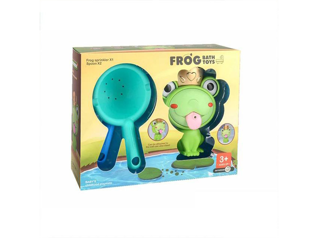 اسباب بازی داخل حمام قورباغه تاج دار آب ریز