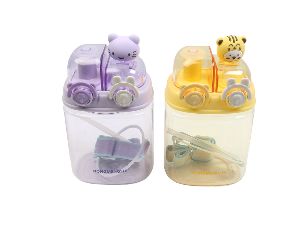 قمقمه دو درب  اکرولیک طرح حیوانات