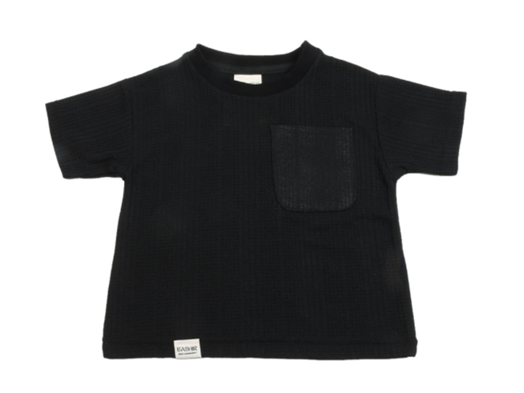 تیشرت آستین کوتاه بیسکوئیتی درشت نوزاد و کودک مشکی رنگ بشیر BASHIR  