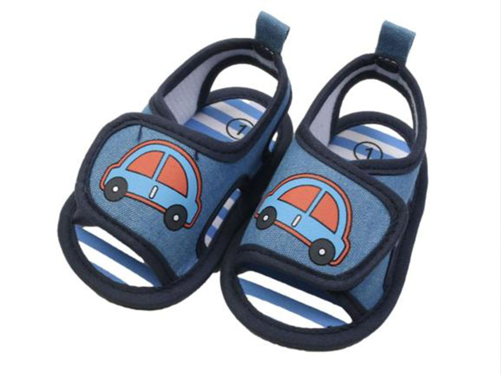 پاپوش نوزادی پسرانه مدل صندل تابستانی طرح ماشین