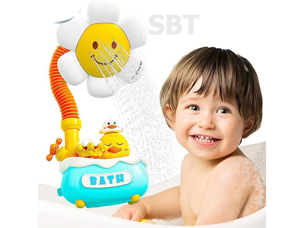 دوش حمام مدل گل آفتابگردان و فواره جوجه شارژی