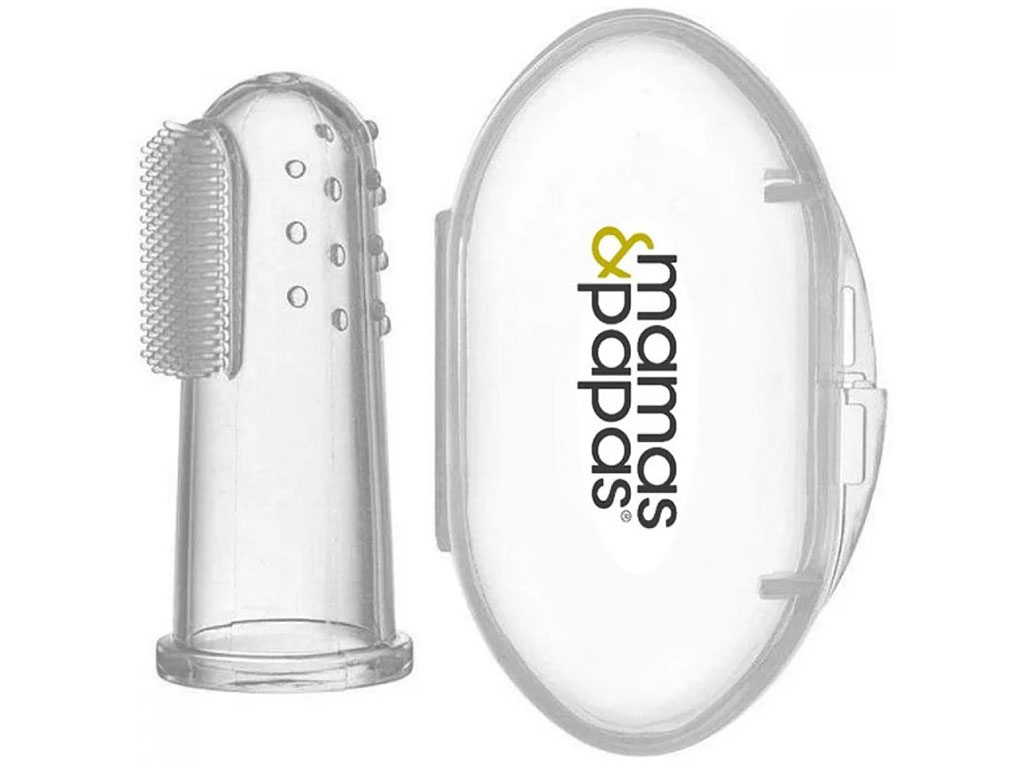 مسواک انگشتی نوزادی سیلیکونی قابدار ماماس اند پاپاس Mamas & papas