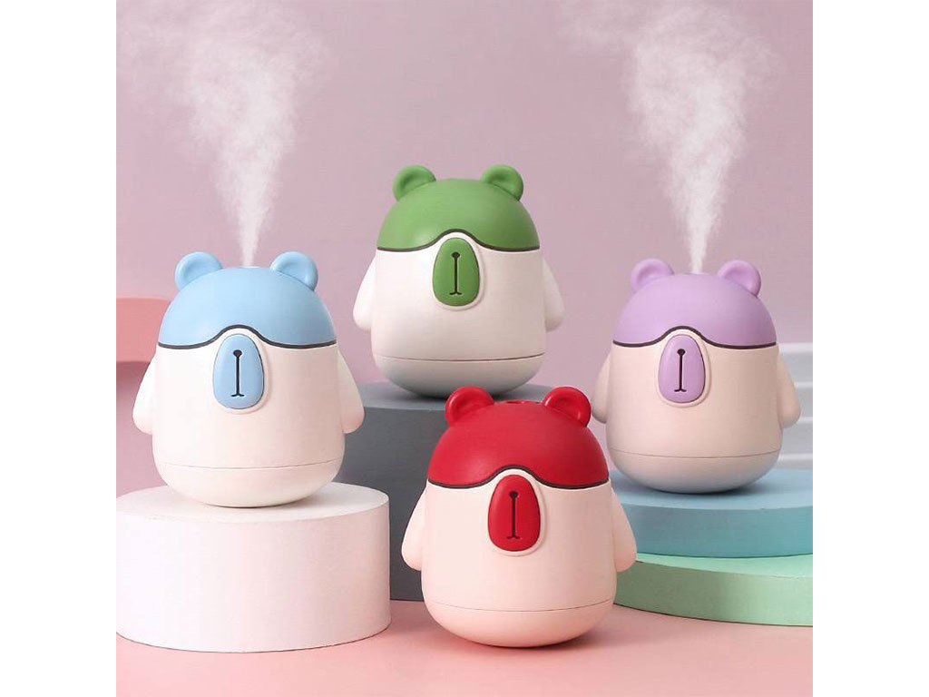 دستگاه بخور سرد چراغ دار اتاق نوزاد و کودک طرح خرس حجم 150 میلی لیتر