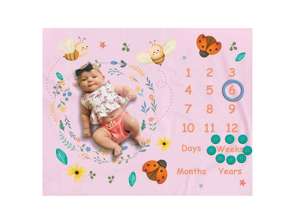 پارچه ماهگرد، زیرانداز تعویض و تشک بازی نوزادی (سه در یک)