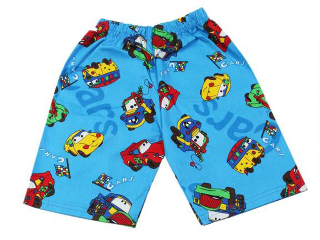 شلوارک کمرکش پسرانه آبی کمرنگ مک کوئین