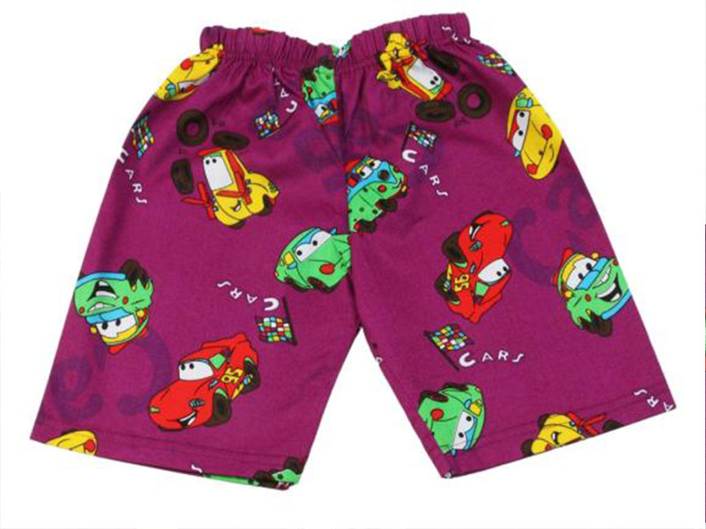 شلوارک کمرکش پسرانه رنگ بنفش مک کوئین