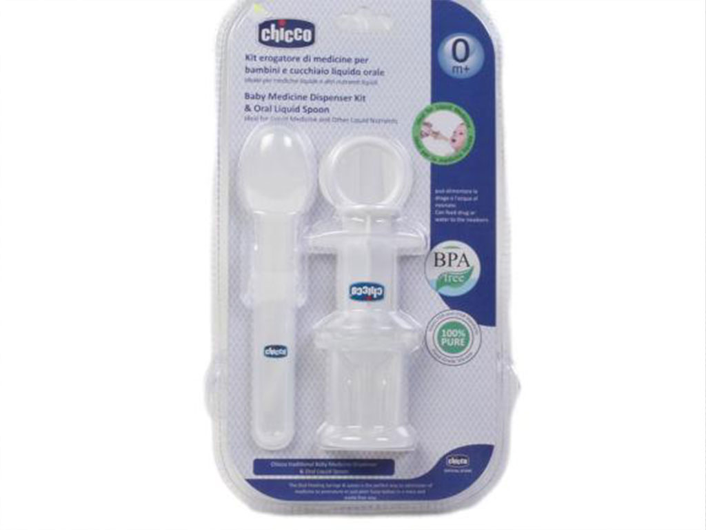 داروخوری نوزادی طرح سرنگ پایه دار به همراه قاشق چیکو CHICCO