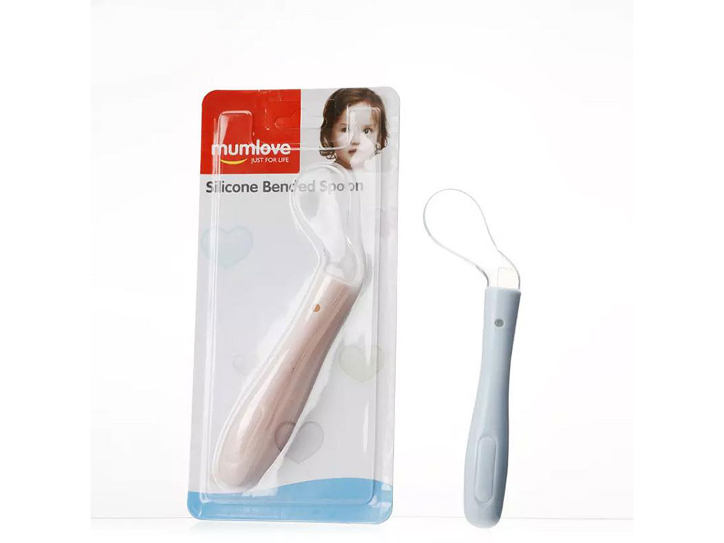 قاشق سیلیکونی سرکج  نوزادی مام لاو mumlove