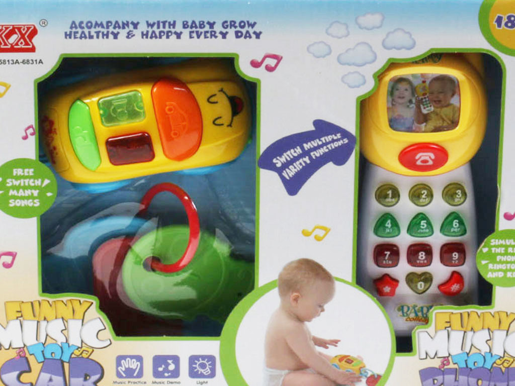 ست ماشین، سوئیچ و موبایل موزیکال اسباب بازی