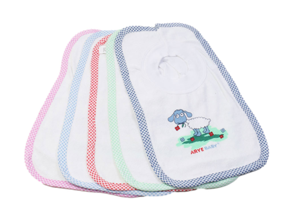 پیشبند حوله ای نوزادی مدل یقه دار