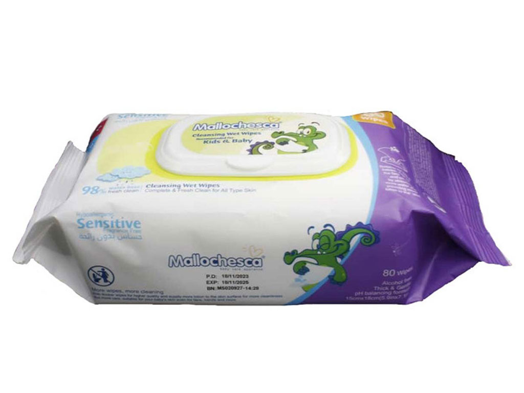 دستمال مرطوب 80 عددی Mallochesca