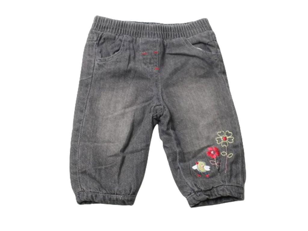 شلوار جین لاینر دار نوزادی دخترانه دودی رنگ توپولینو topolino