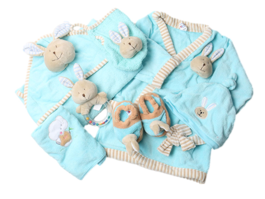 ست حوله نوزادی دخترانه طرح خرس و خرگوش (7 تکه)ایوانت Evant