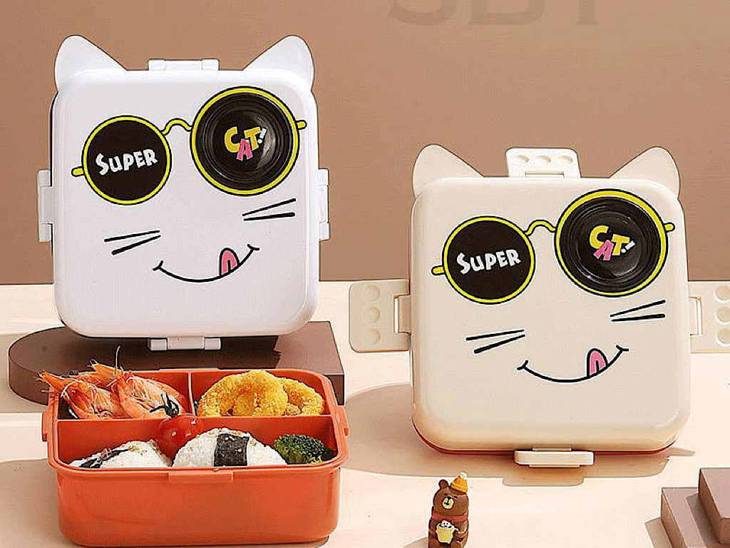 ظرف غذا کودک طرح گربه