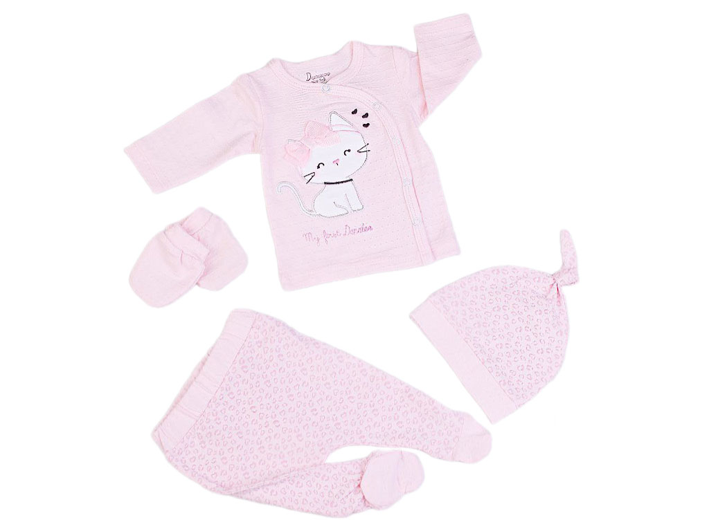 ست بیمارستانی نوزادی 4 تکه طرح گربه دانالو Danaloo