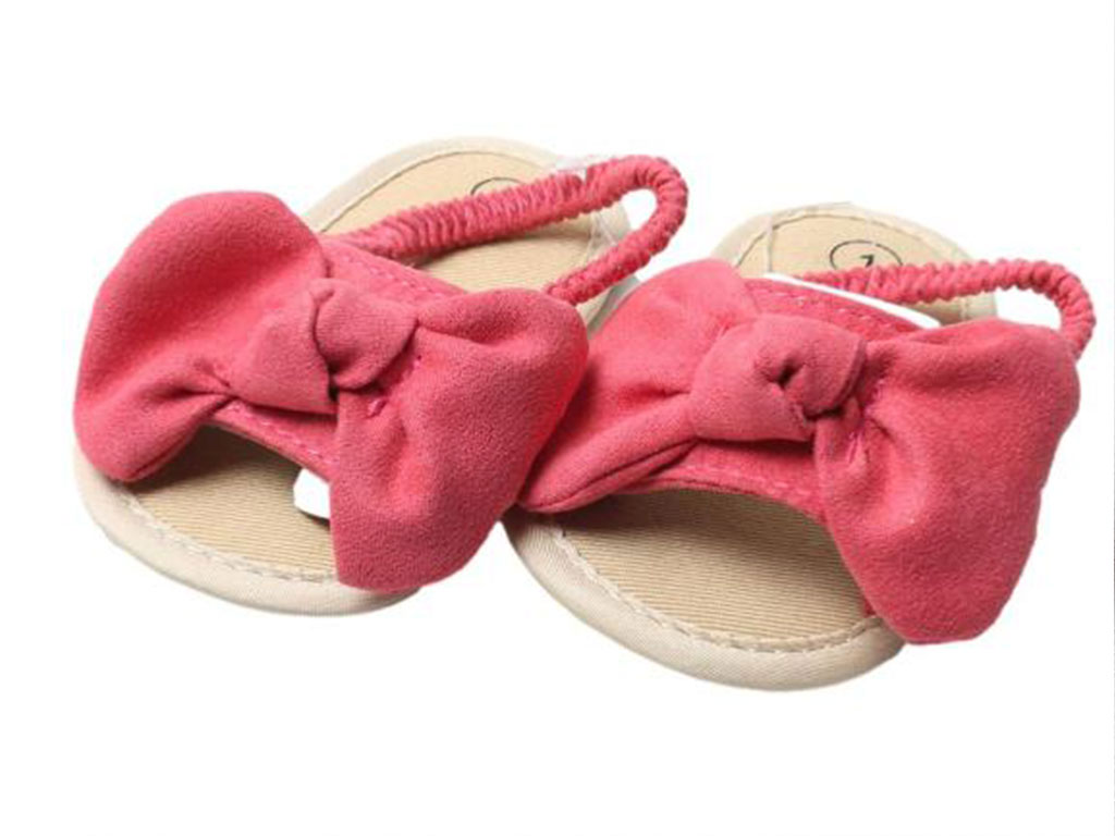 صندل دخترانه طرح پاپیون سرخابی