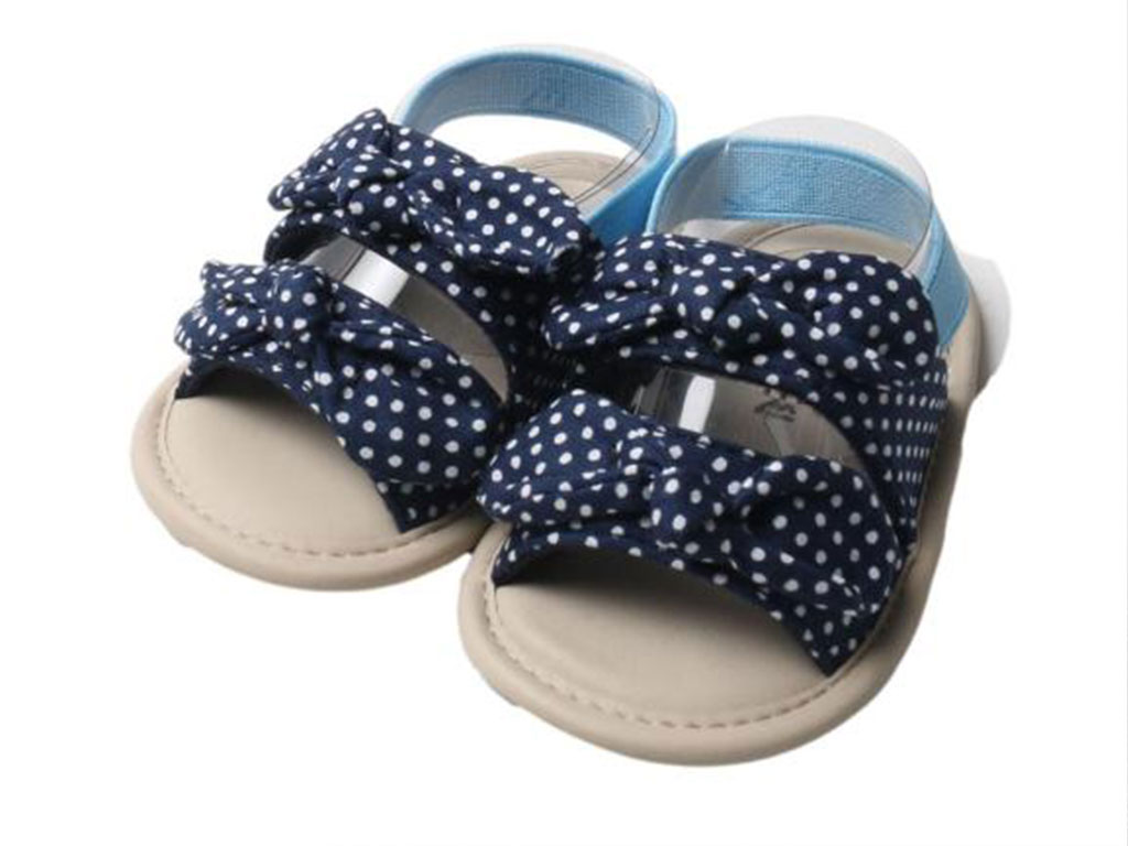 صندل دخترانه خال دار سرمه ای