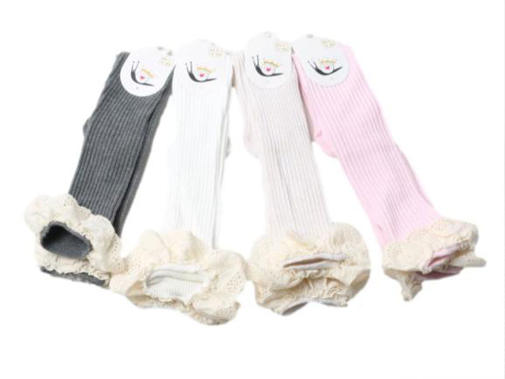 جوراب زیر زانوی دانتل دوزی شده دخترانه (10-1 سال)