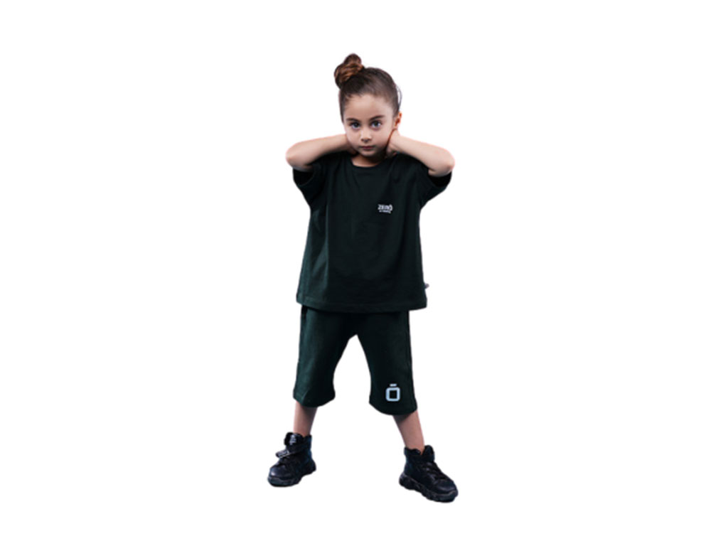 تیشرت و شلوارک راحتی تابستانی یشمی رنگ زیرو Zero