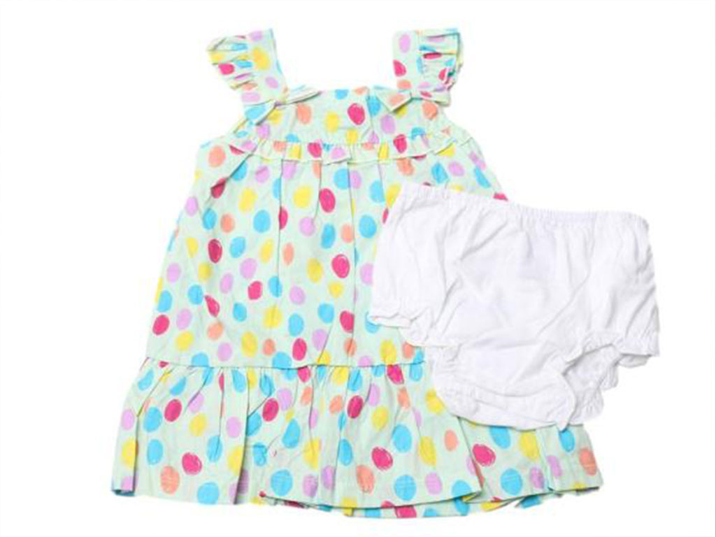 پیراهن خال دار و شورت دخترانه وی کر We care