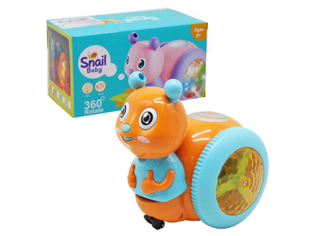 حلزون موزیکال و چراغ دار اسباب بازی