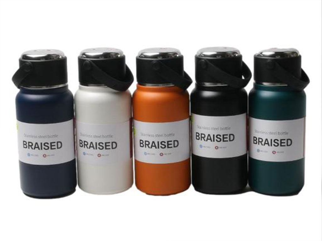 فلاسک استیل حجم 800 میلی لیتر به همراه دسته سیلیکونی